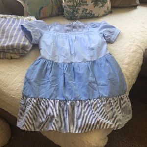 Small English factory Quinn tiered blue dress